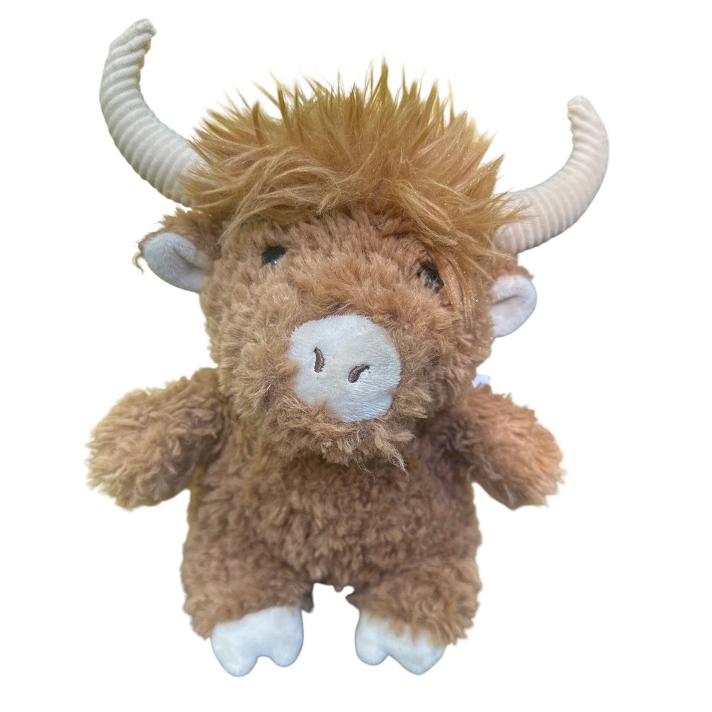 Walmart Shaggy Highland Cow Brown Plush Stuffed Animal Bull 362044 8 inch